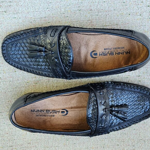 Nunn Bush Men Shoes Strafford Woven Boys Slip-on Tassel Loafer Sz 8.5 - Picture 10 of 12